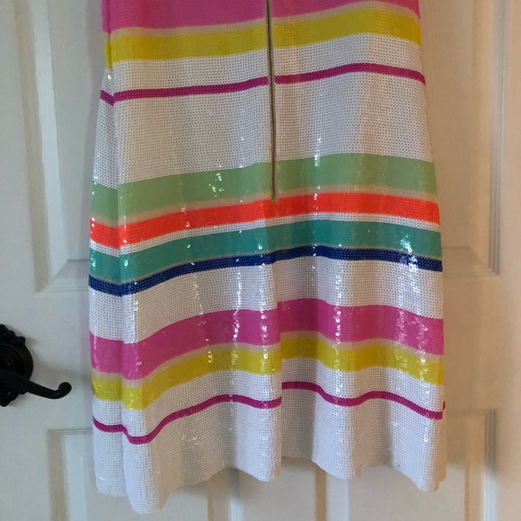 ✨ Kate Spade Neon Sequined Stripe Dress Size 10 ✨ - Picture 8 of 8